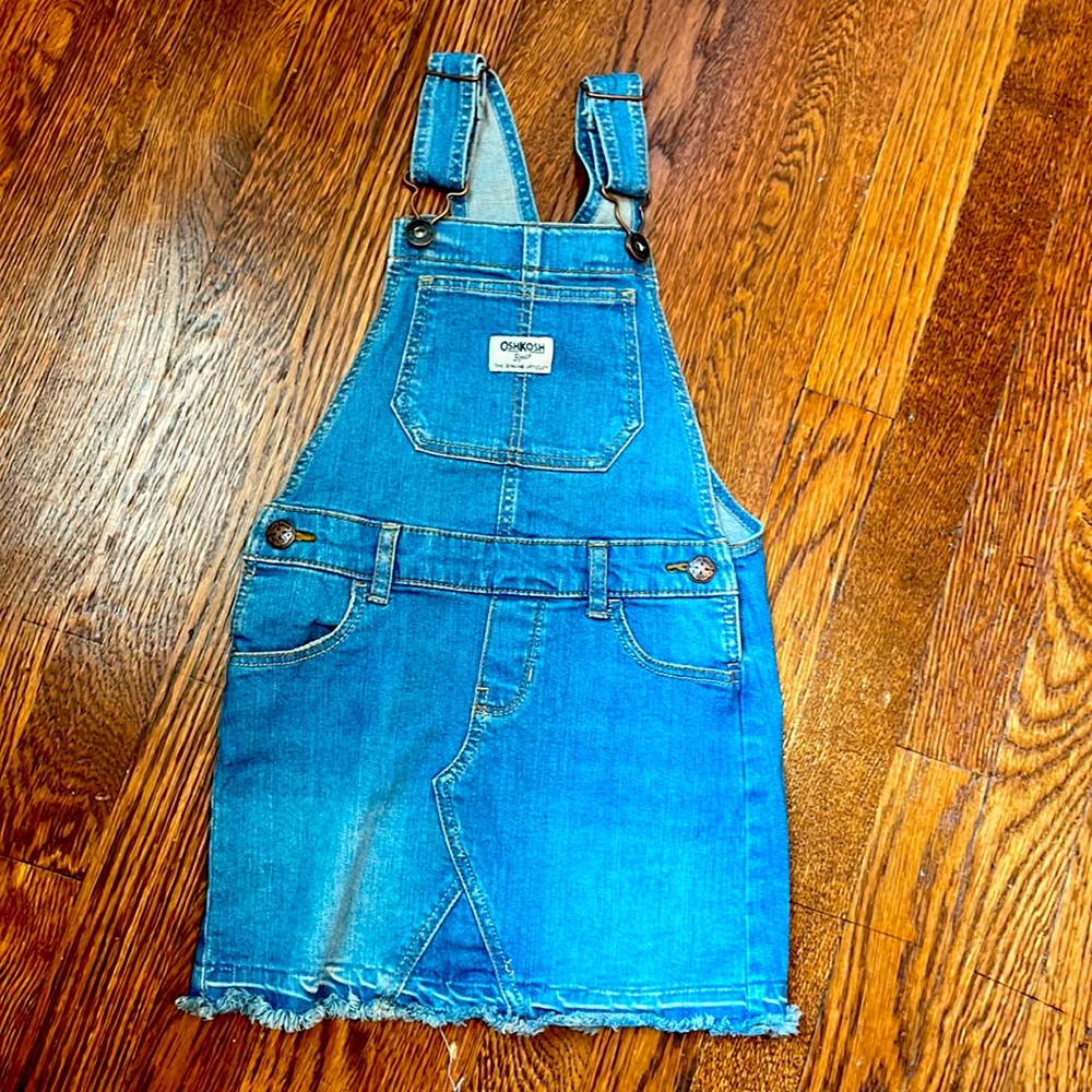 NWOT OshKosh girls denim overalls dress size 4
